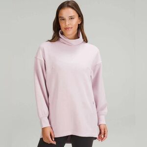 Lululemon Top Womens 6 Modal Blend Turtleneck Mock Funnel Tunic Pink Peony